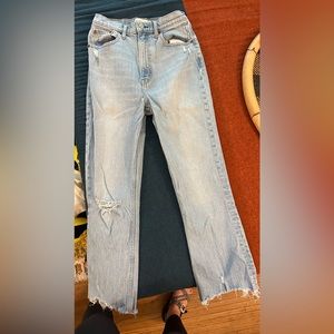 Abercrombie ultra high rise kick flare curve love